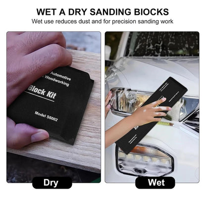 Sanding Block Kit Wet Dry Sanding Blocks Auto Body for Automotive Bodywork